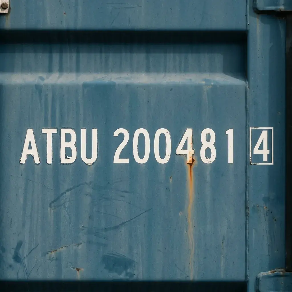 ATBU-Präfix und BIC-Kennung an einem A-TAINER-Seecontainer